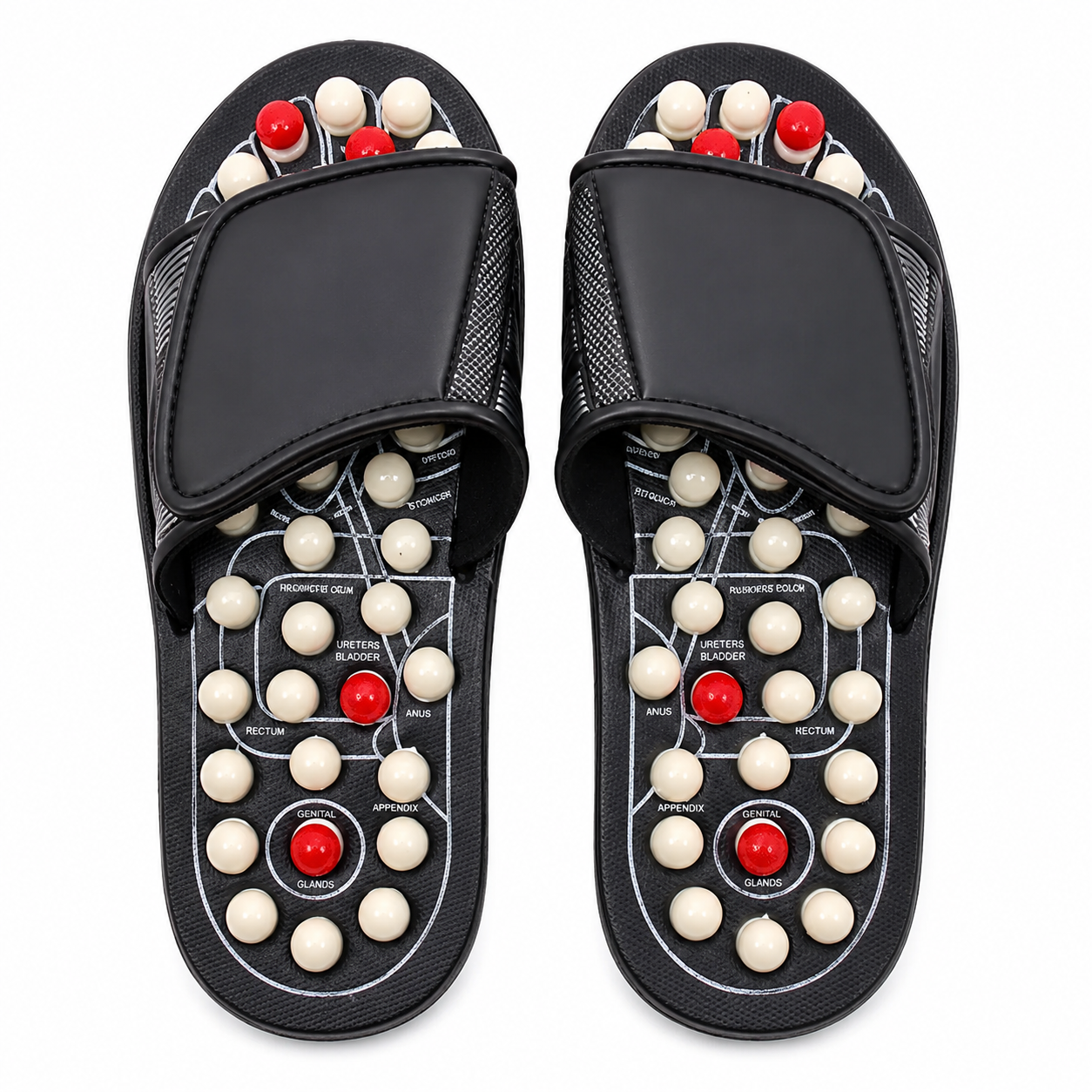Pulsix® Sandalias de masaje por Acupresion para descansar los pies.
