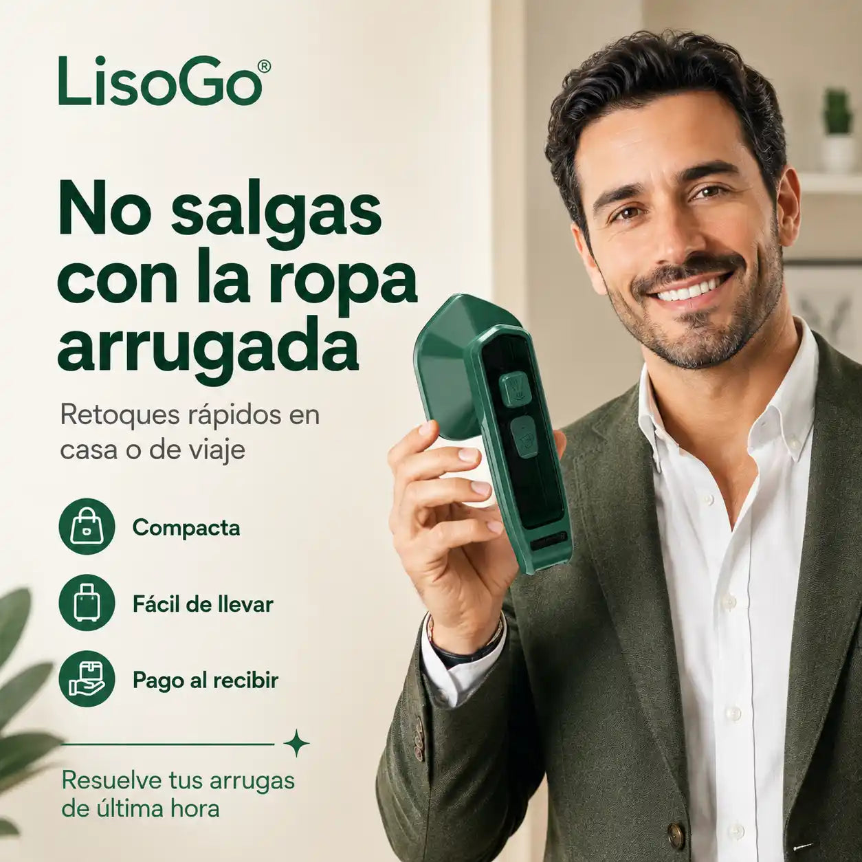 LisoGo® Mini Plancha A Vapor De Ropa Portatil
