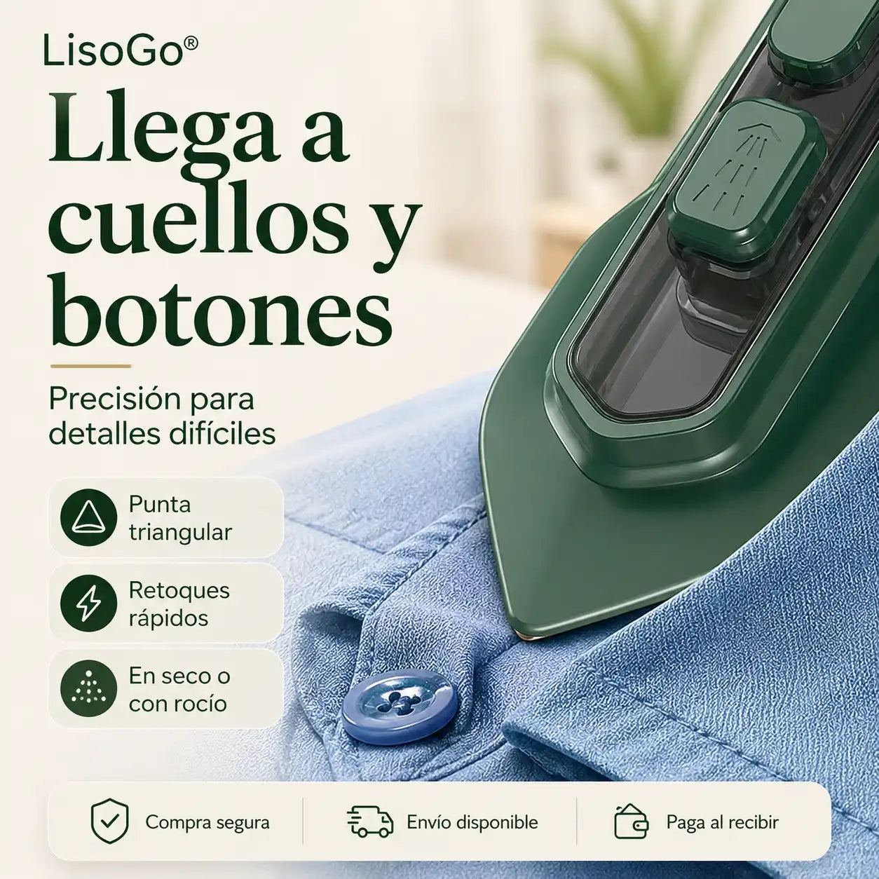 LisoGo® Mini Plancha A Vapor De Ropa Portatil