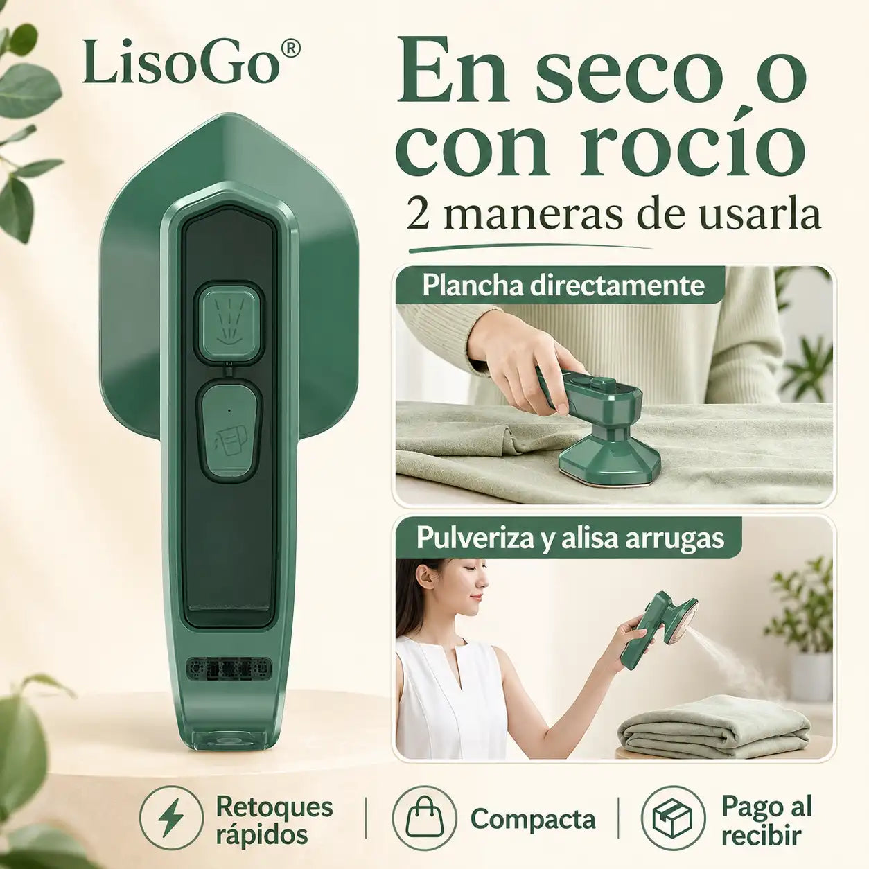 LisoGo® Mini Plancha A Vapor De Ropa Portatil